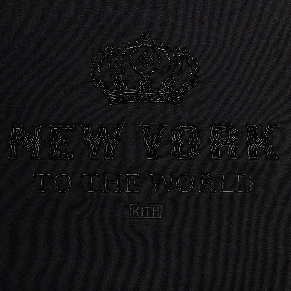 Kith New York To The World Crown Crewneck - Black