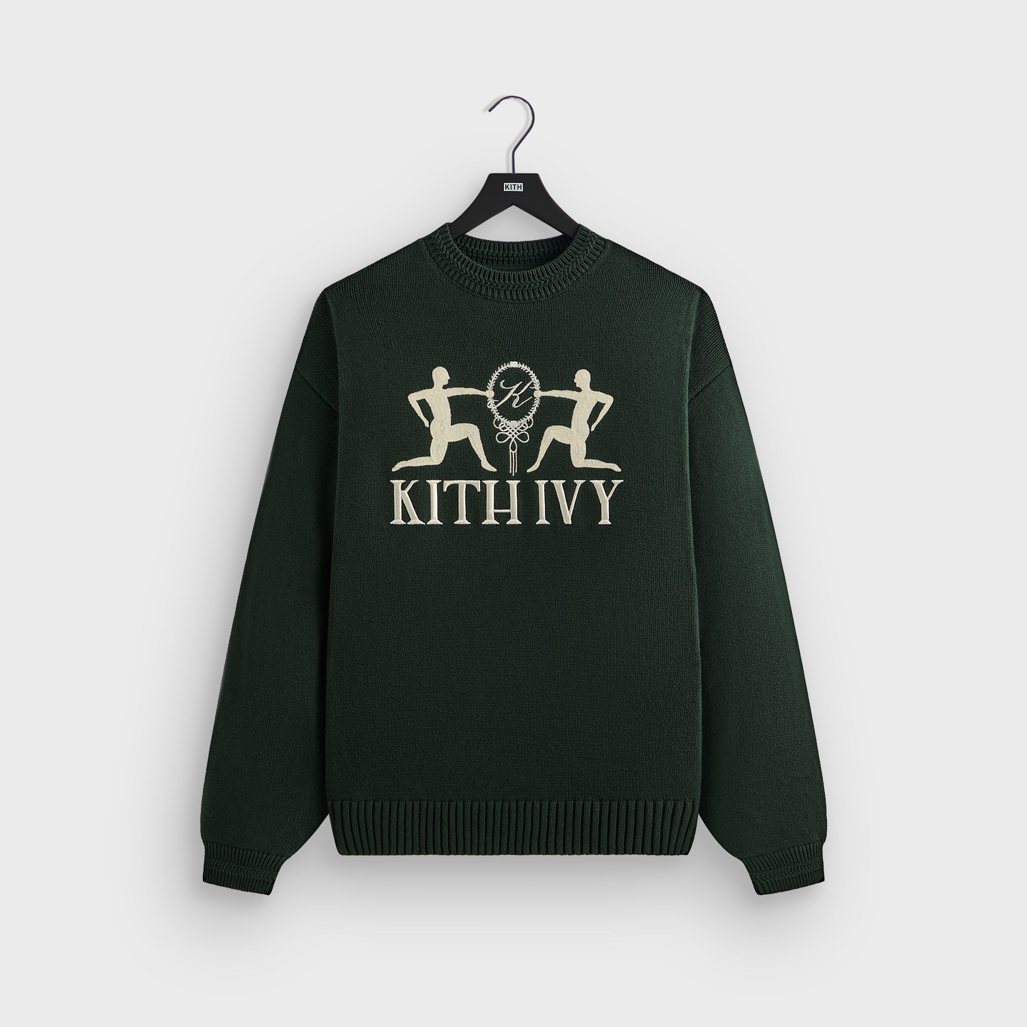 Kith Ivy Emblem Crewneck Sweater - Ivy Green