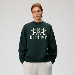 Kith Ivy Emblem Crewneck Sweater - Ivy Green