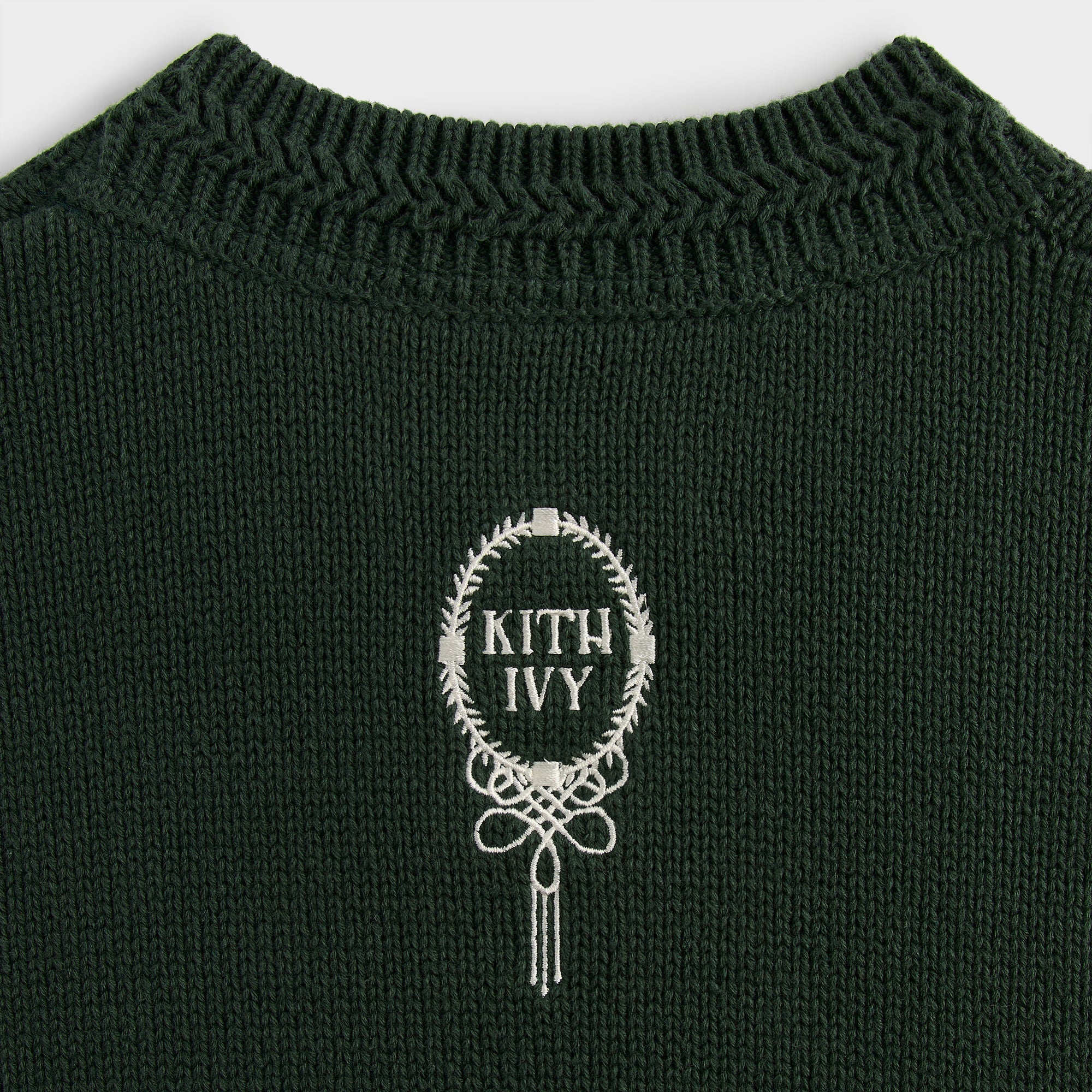 Kith Ivy Emblem Crewneck Sweater - Ivy Green