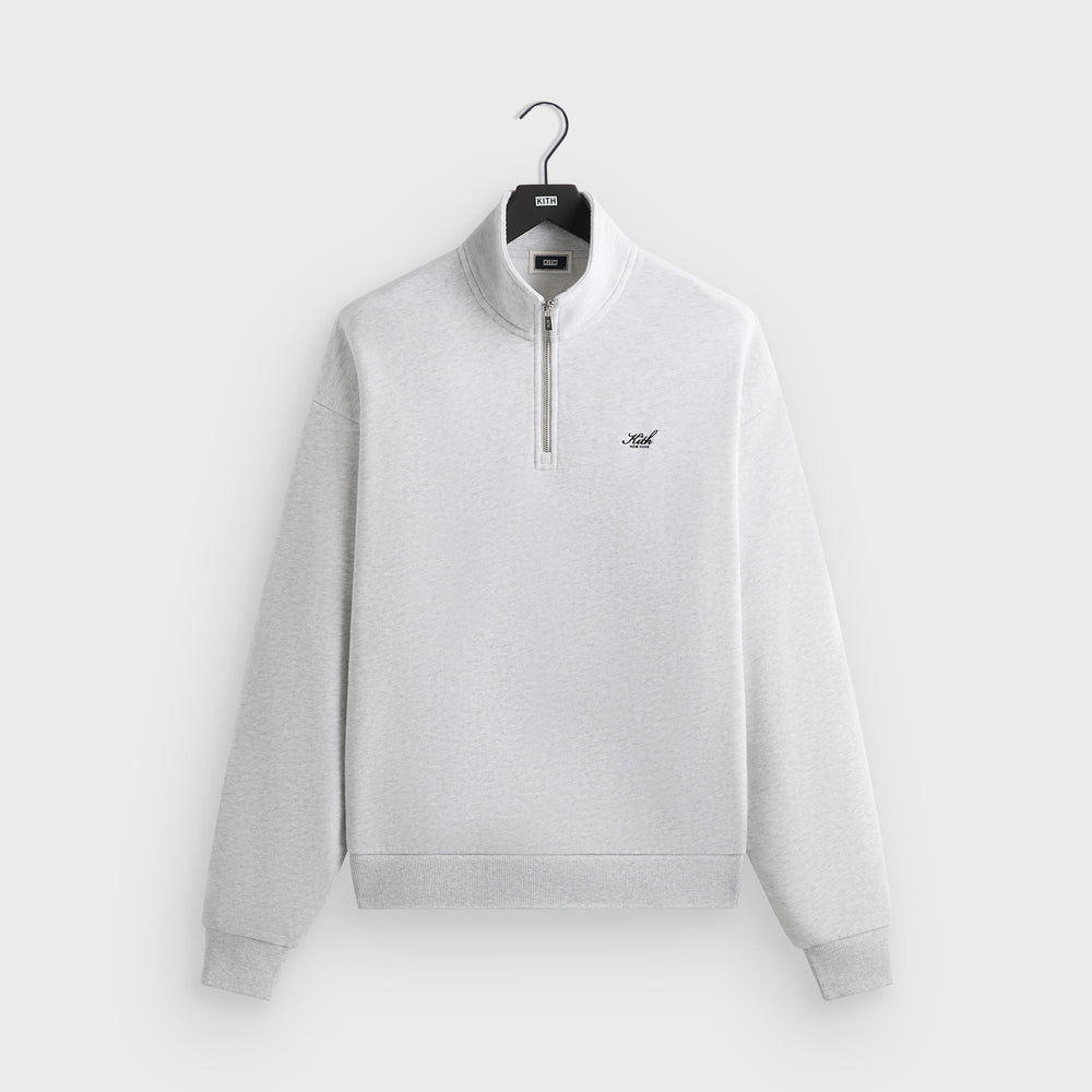 Kith Nelson Quarter Zip - Light Heather Grey