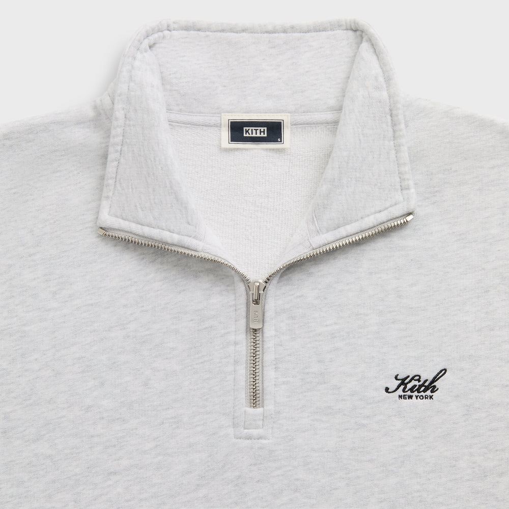 Kith Nelson Quarter Zip - Light Heather Grey