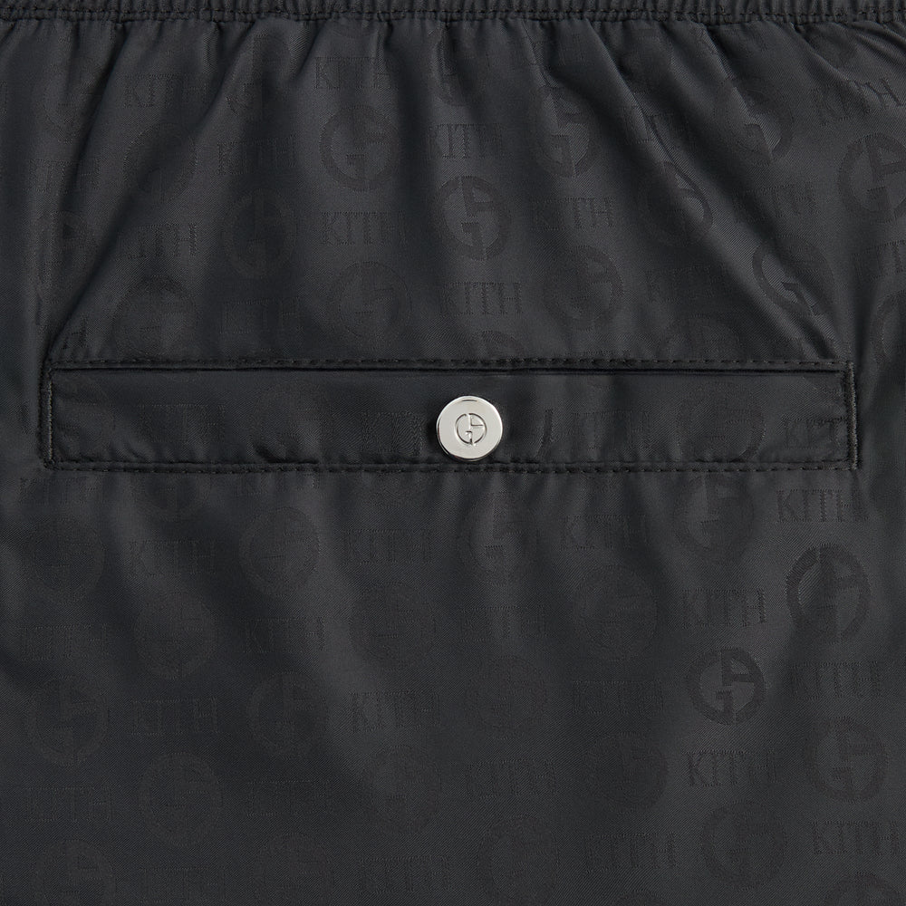 Giorgio Armani & Kith Jacquard Collins Swim Short - Black