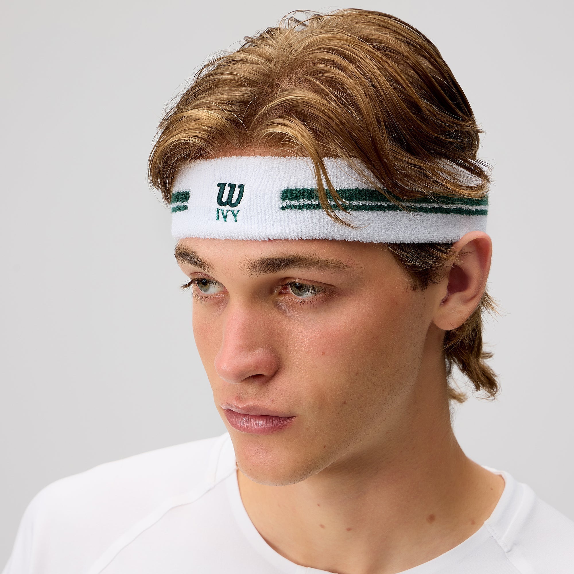 Kith Ivy for Wilson Terry Stripe Headband - White