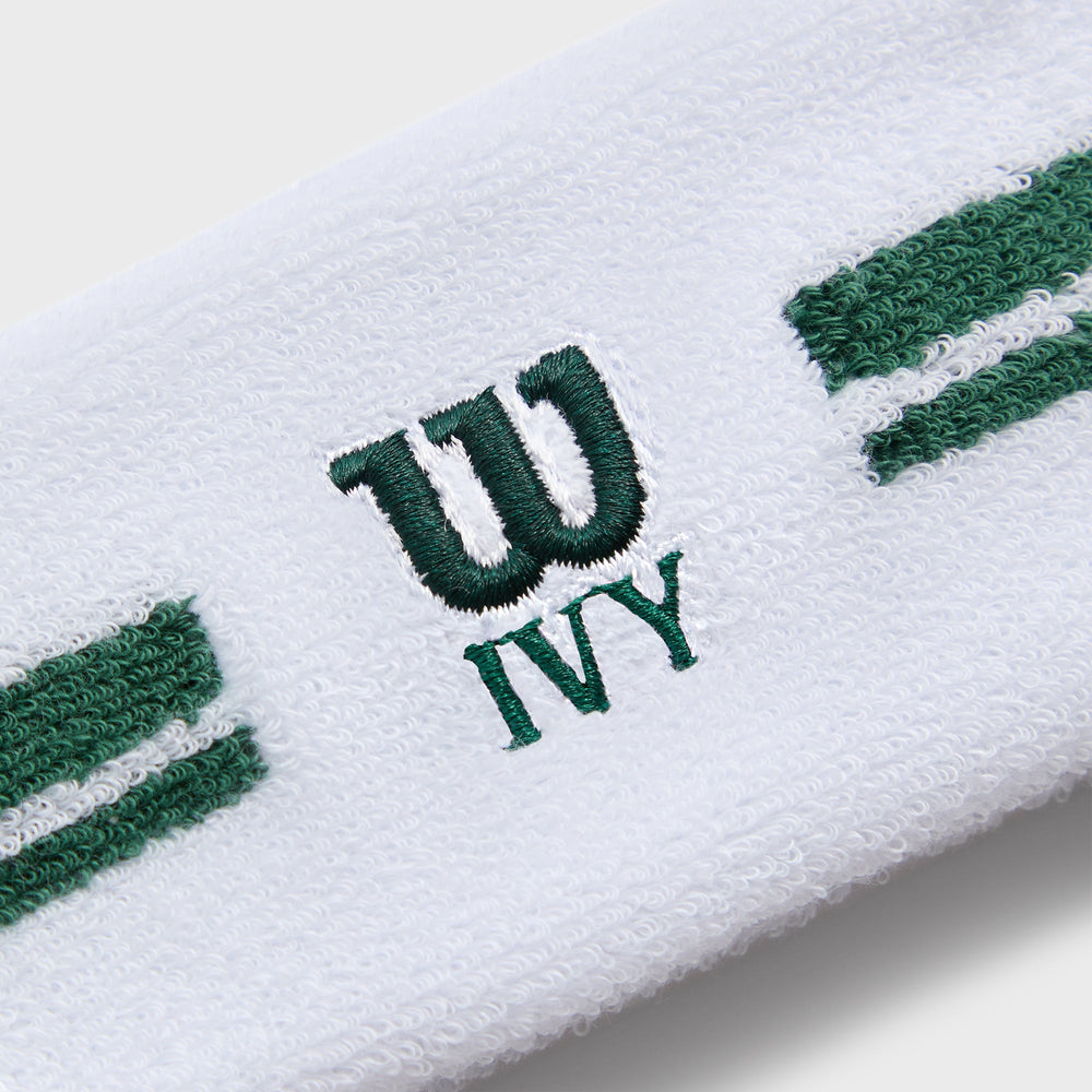 Kith Ivy for Wilson Terry Stripe Headband - White
