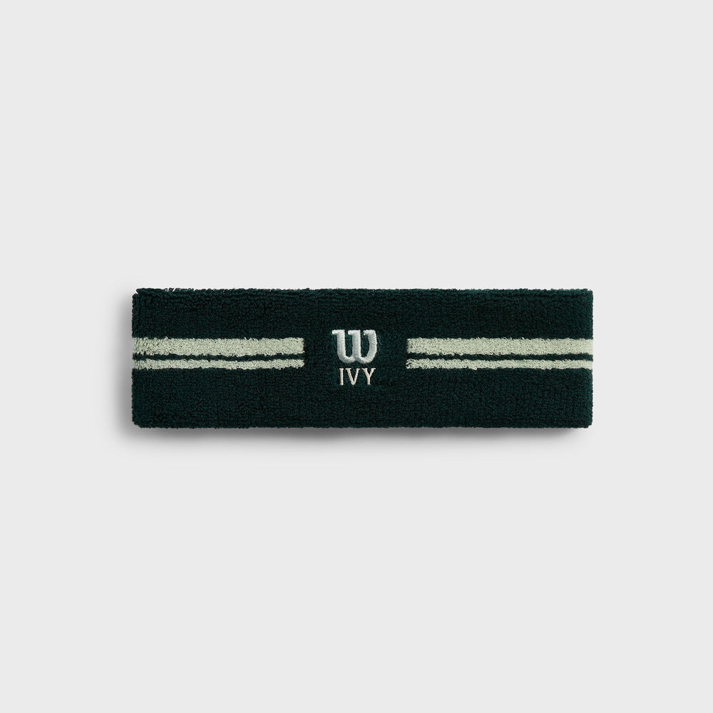 Kith Ivy for Wilson Terry Stripe Headband - Ivy Green