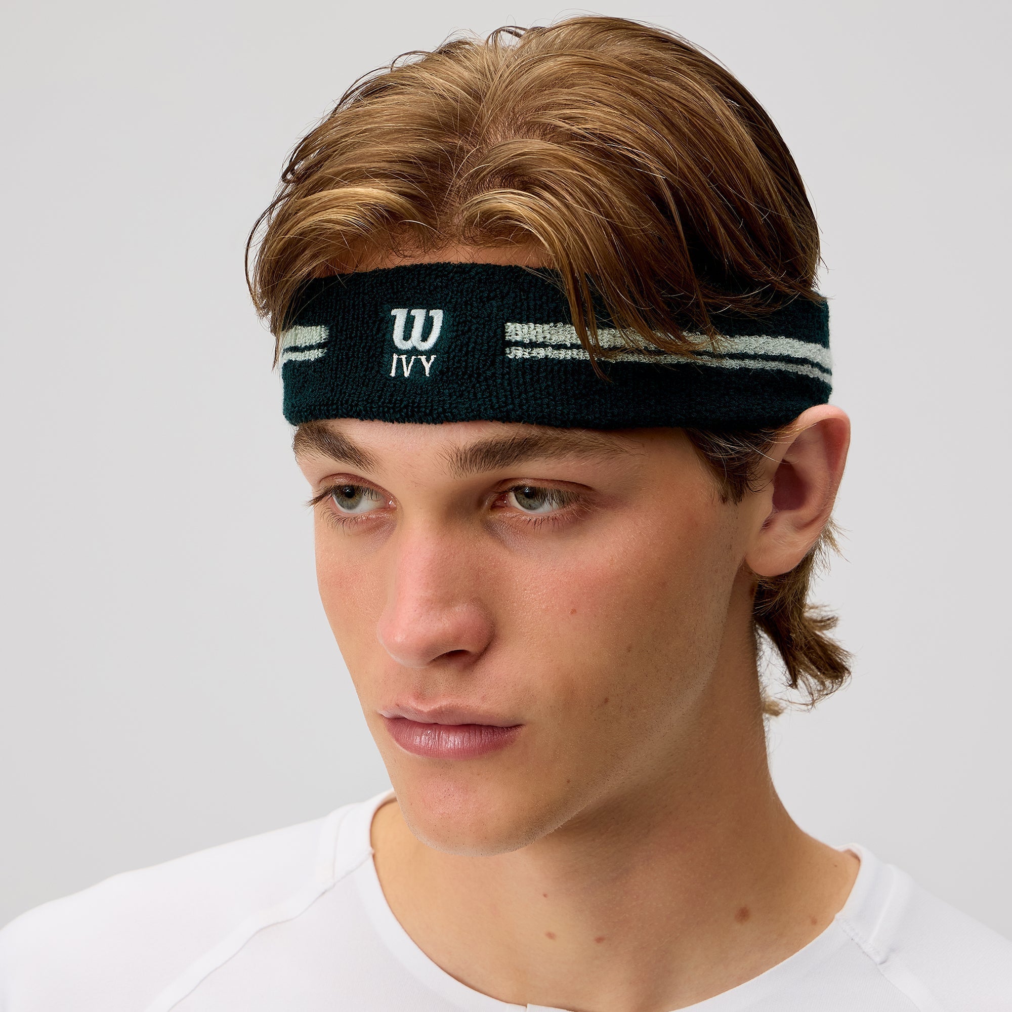 Kith Ivy for Wilson Terry Stripe Headband - Ivy Green