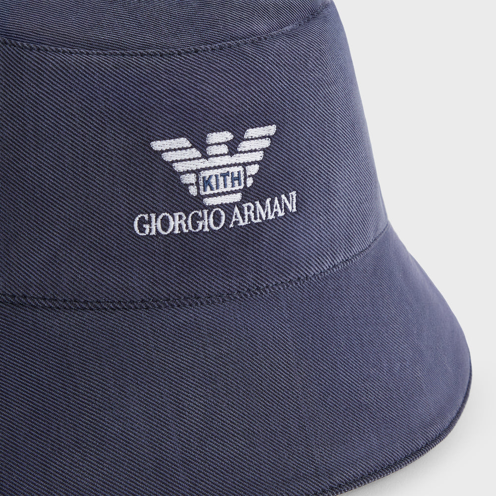 Giorgio Armani & Kith Cupro Jersey Bucket Hat - Nocturnal