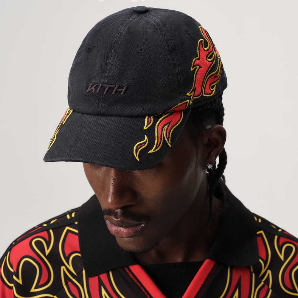 Kith for adidas Football Flames Cap - Black / Orange