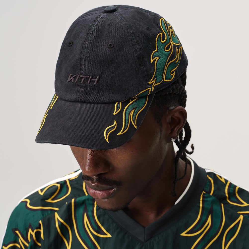 Kith for adidas Football Flames Cap - Black / Green