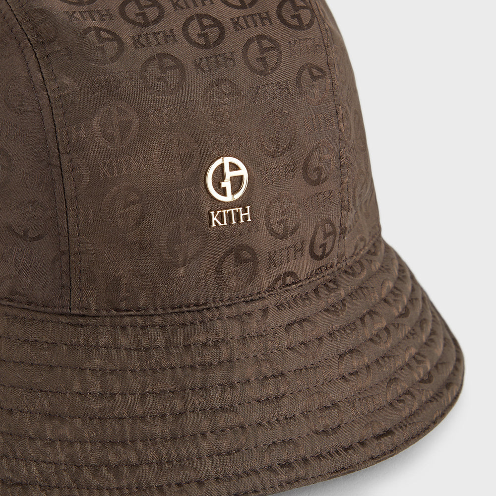 Giorgio Armani & Kith Jacquard Silk Camper Bucket Hat - Kindling