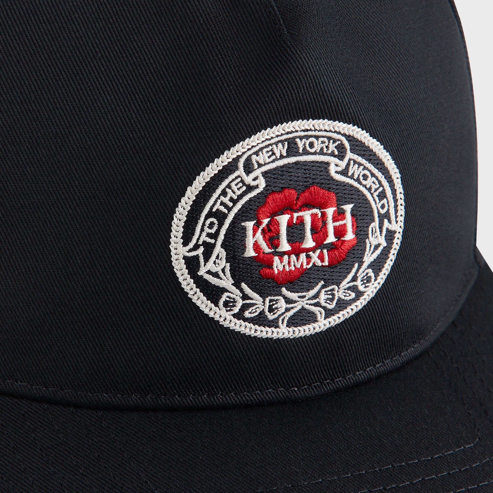 Kith Twill Bay Low Pinch Crown Snapback - Black