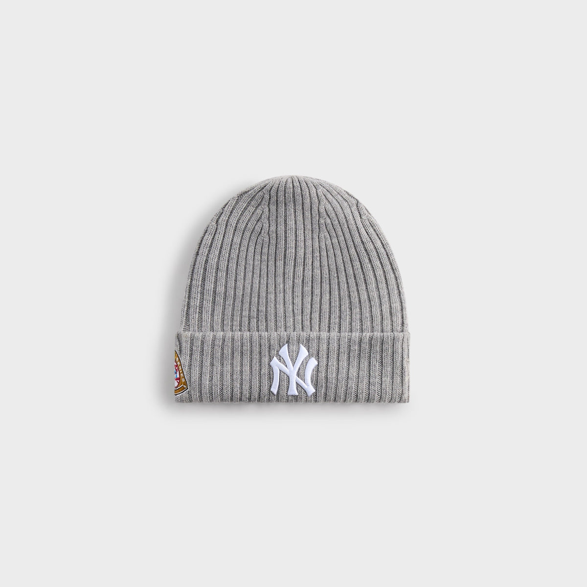 Kith & New Era for the New York Yankees Merino Knit Beanie - Light Hea