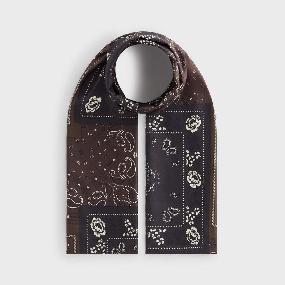 Kith Printed Paisley Silk Scarf - Kindling