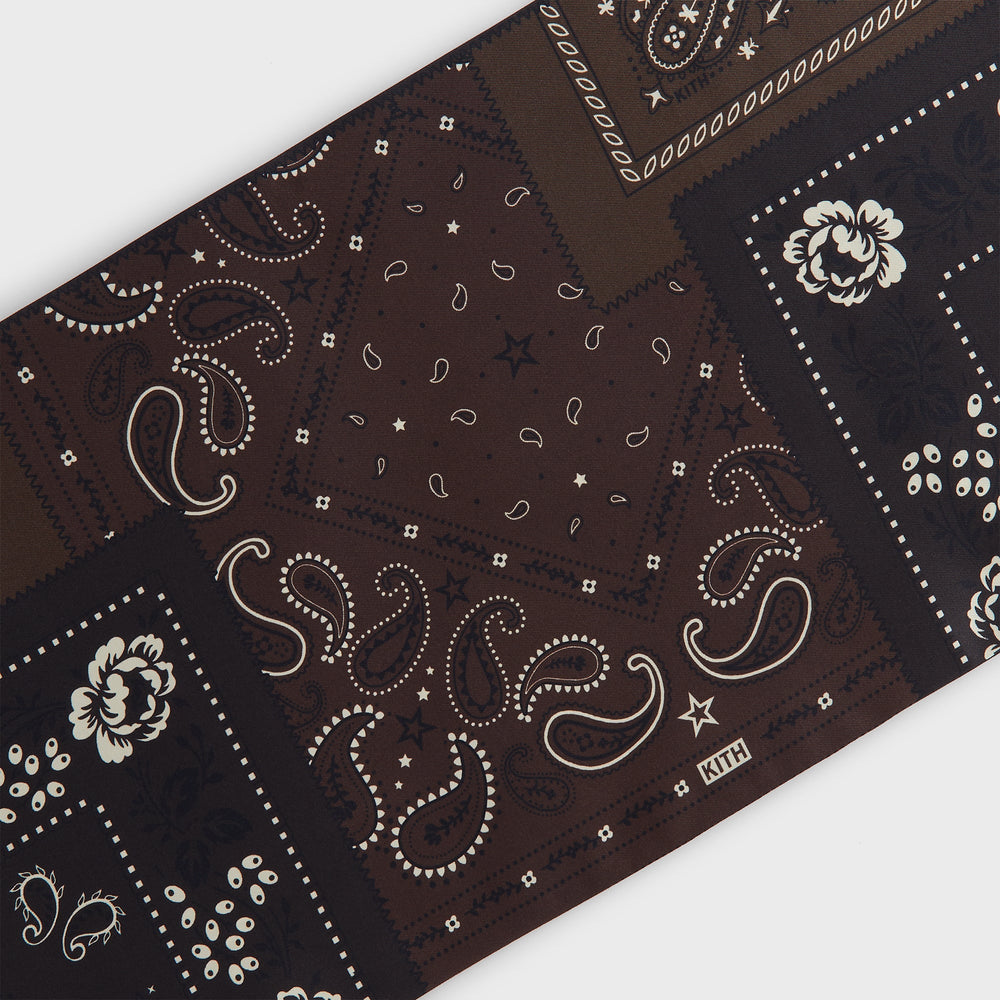 Kith Printed Paisley Silk Scarf - Kindling