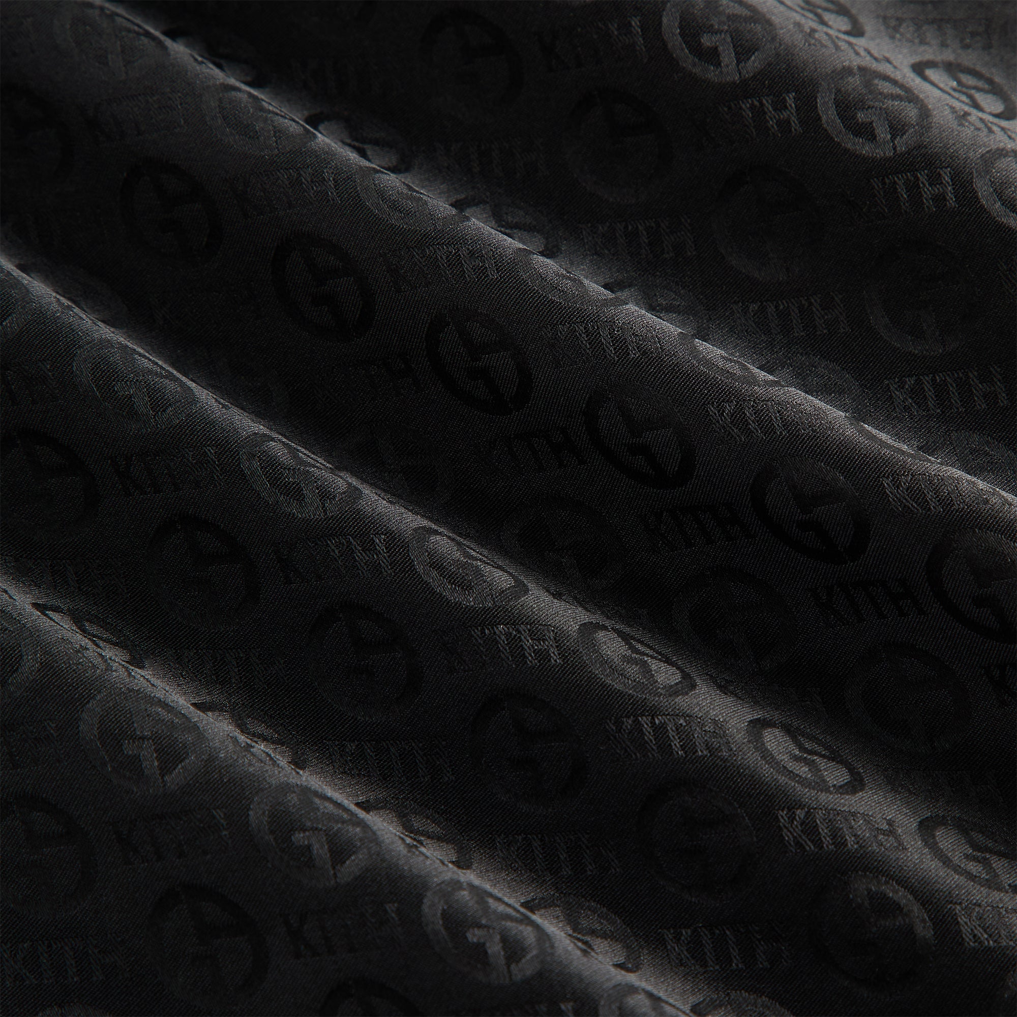 Giorgio Armani & Kith Monogram Jacquard Silk Bandana - Black