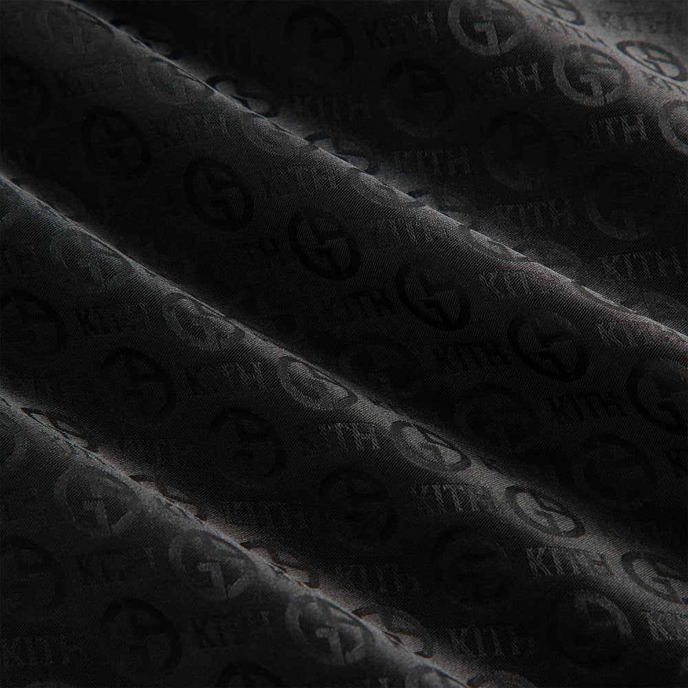 Giorgio Armani & Kith Monogram Jacquard Silk Bandana - Black