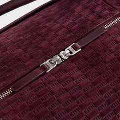 Kith Monogram Suede Traveler K55 Bag - Magma