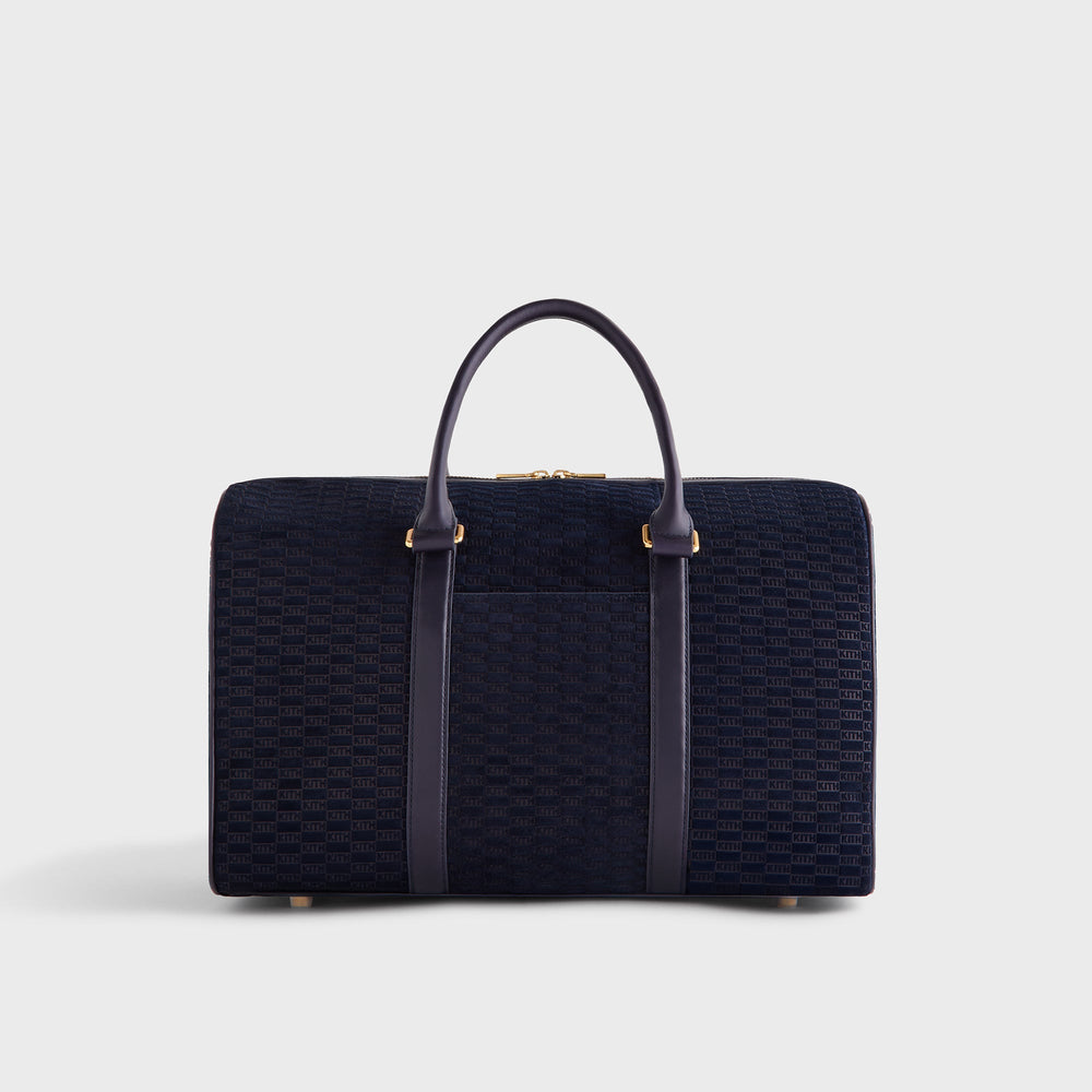 Kith Monogram Suede Traveler K40 Bag - Ink