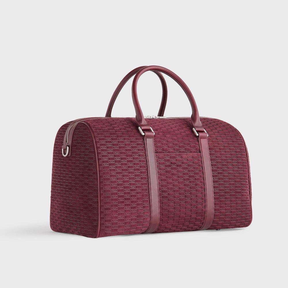 Kith Monogram Suede Traveler K40 Bag - Magma