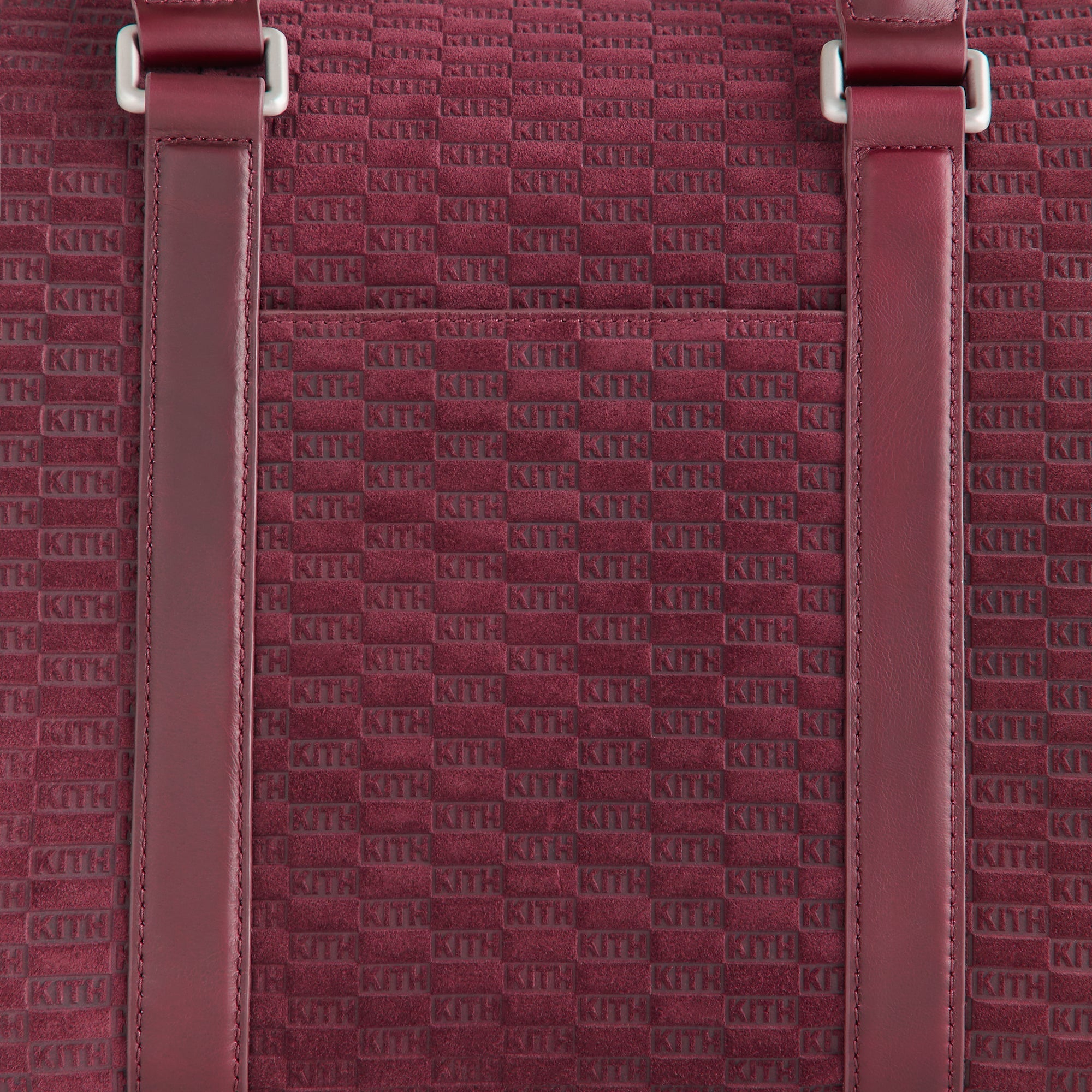 Kith Monogram Suede Traveler K40 Bag - Magma