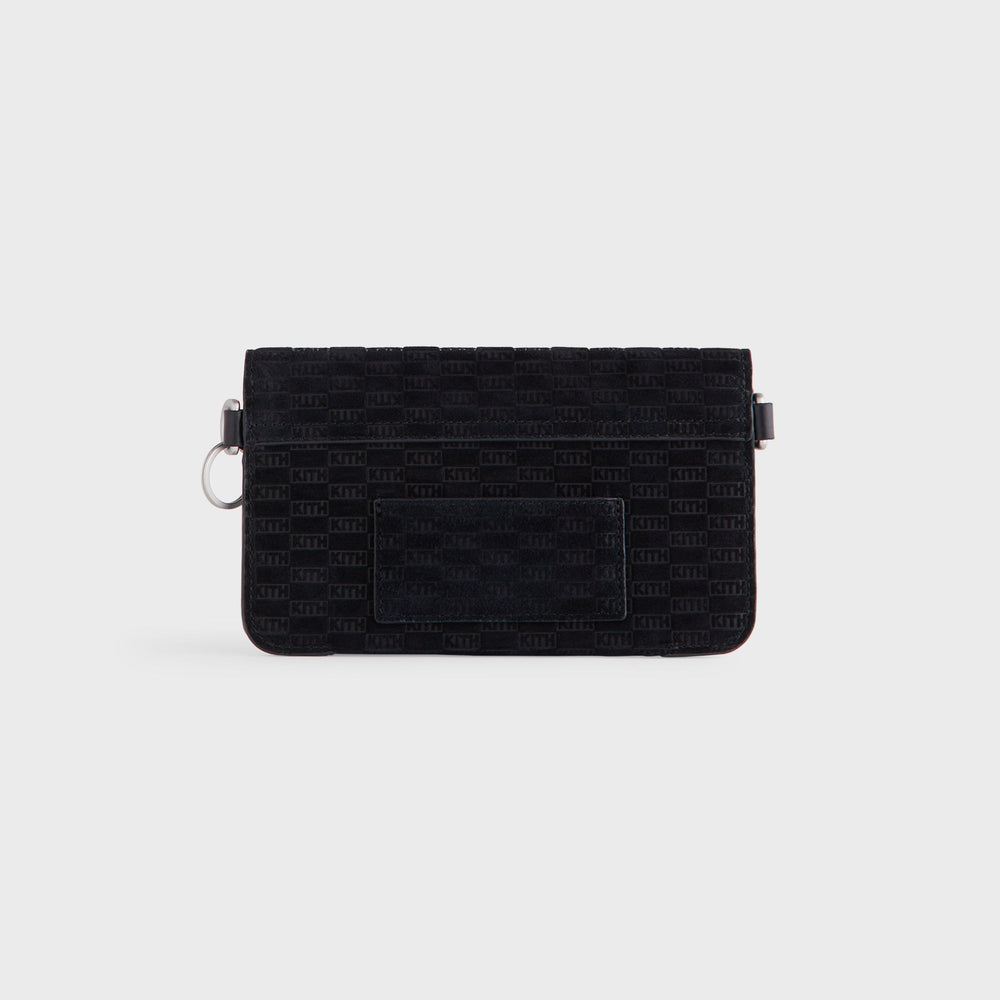 Kith Monogram Suede Envelope K20 Bag - Black