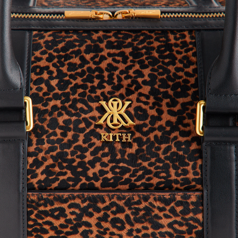 Kith Leopard Printed Ponyhair Traveler K40 Bag - Sanctuary