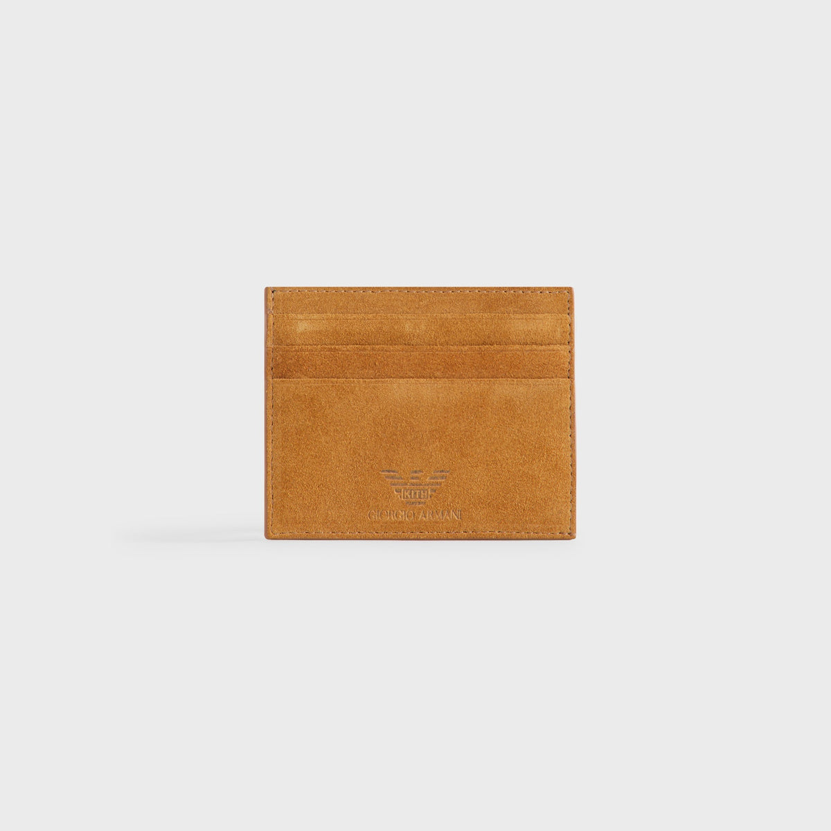 Giorgio Armani & Kith Suede Card Holder - Tan