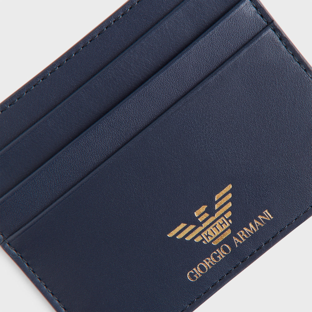 Giorgio Armani & Kith Leather Card Holder - Nocturnal