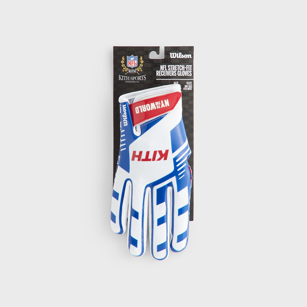 Kith & Wilson for the NFL Receiver Gloves - Blue / White
