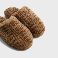 Kithmas Women Monogram Shearling Slippers - Legacy