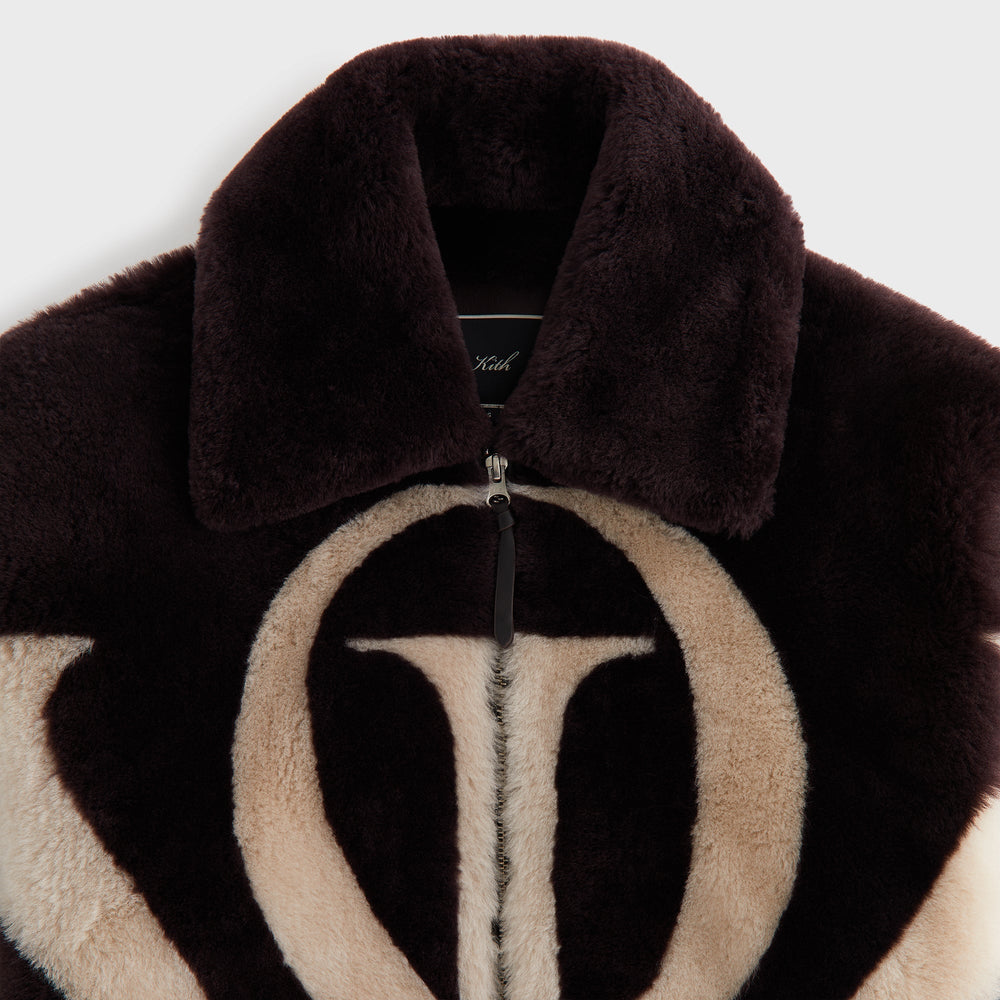 Kith Women Waylon II Shearling Crest Jacket - Incognito