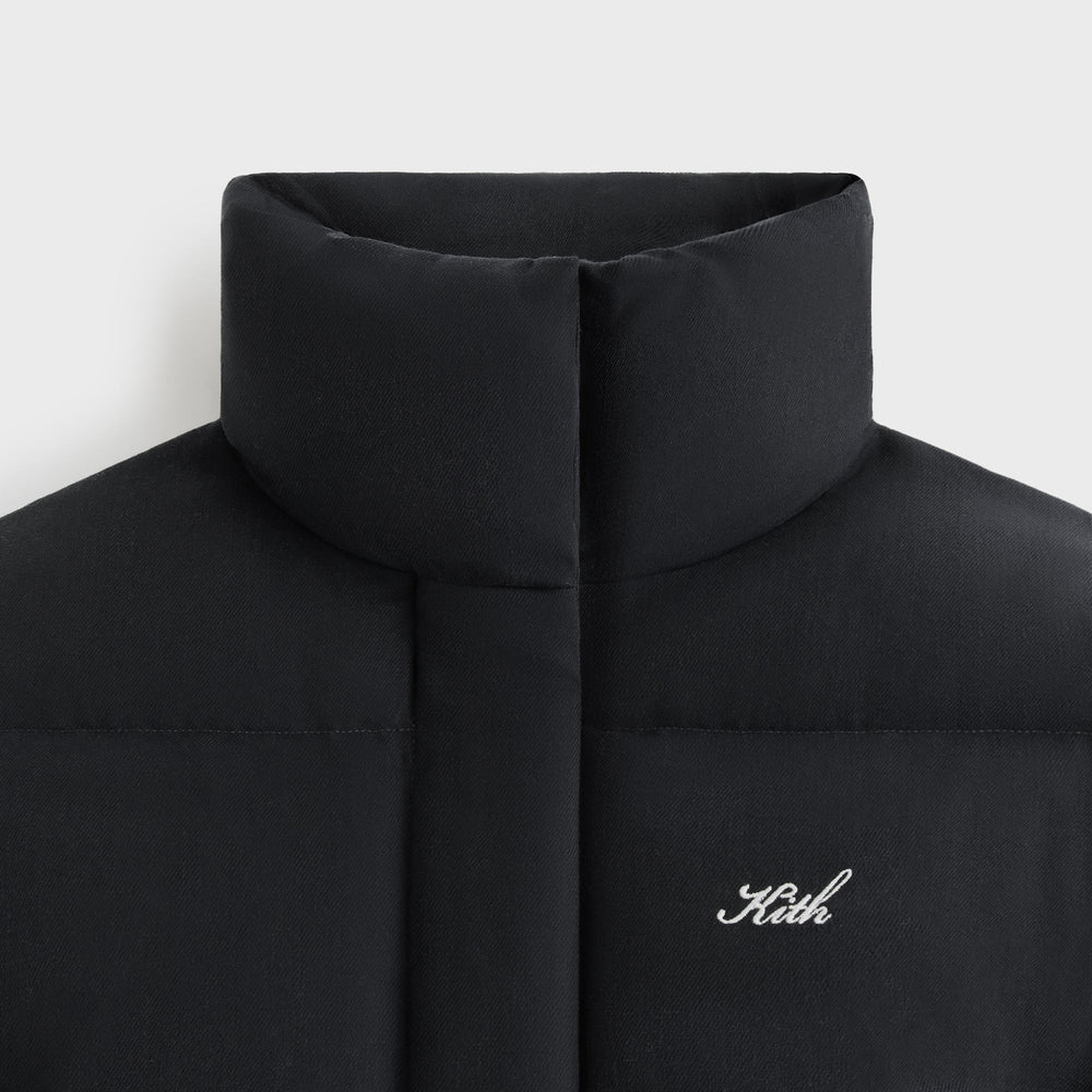 Kith Women Shae Cropped Denim Puffer - Washed Black