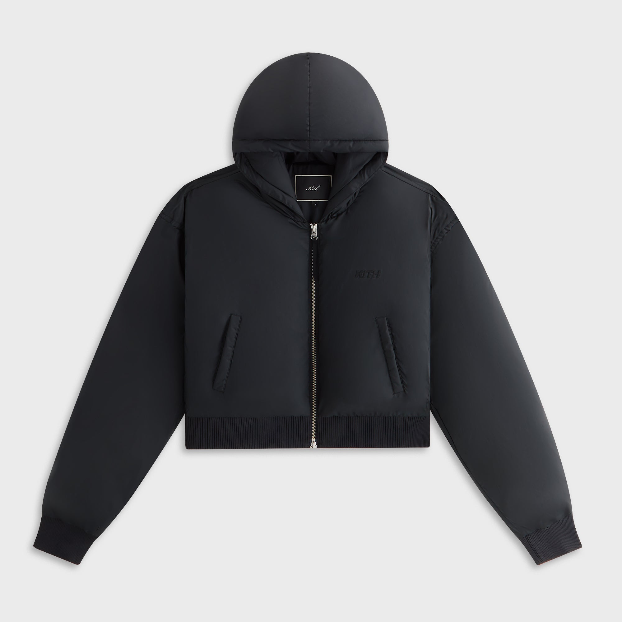 Kith Women Bex Cropped Nylon Puffer - Black