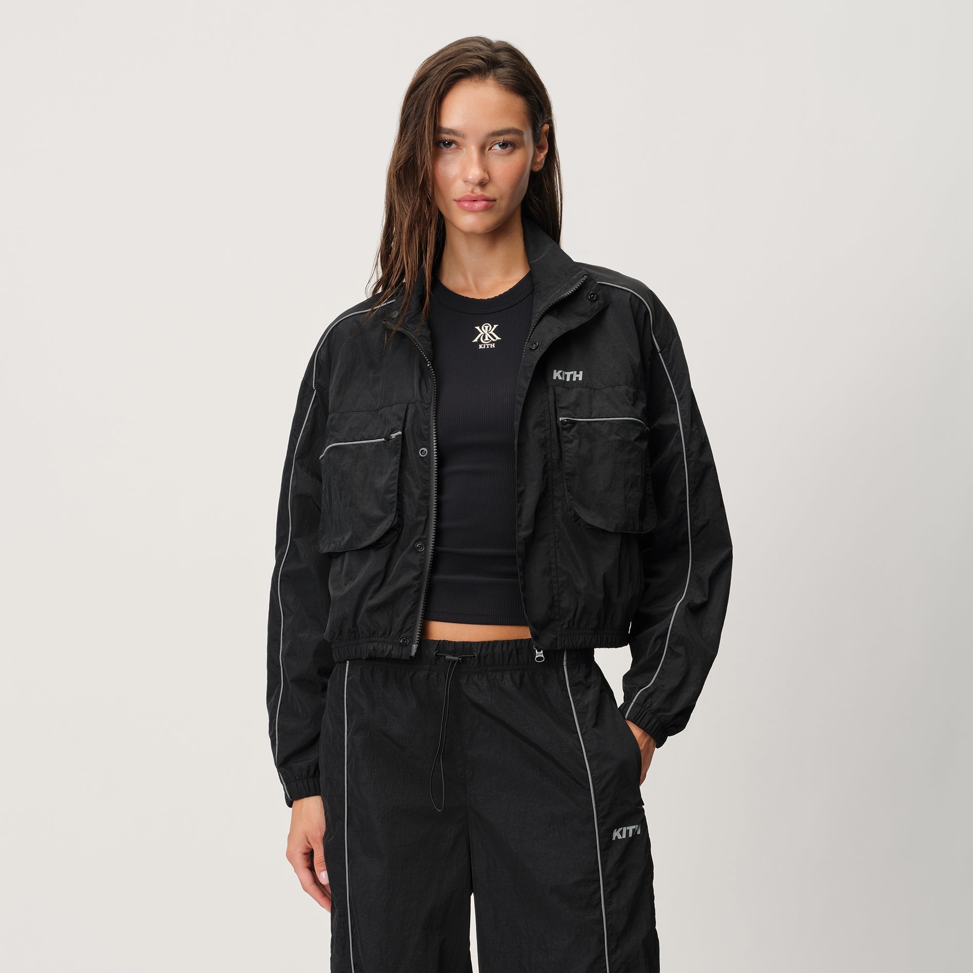 Kith Women Lowen Nylon Track Jacket - Black