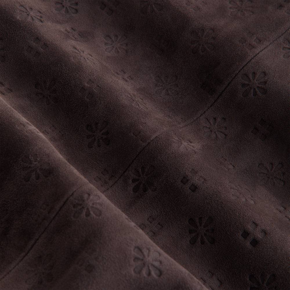 Kith Women Dalton Debossed Suede Bomber - Hematite