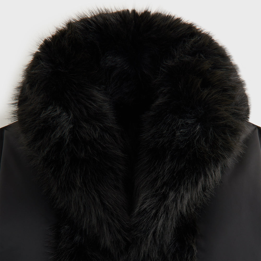 Kith Women Senna Faux Fur Reversible Bomber - Black