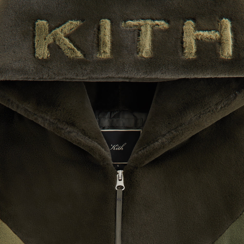 Kith Women Toshi III Faux Fur Pinwheel Bomber Jacket - Monarch