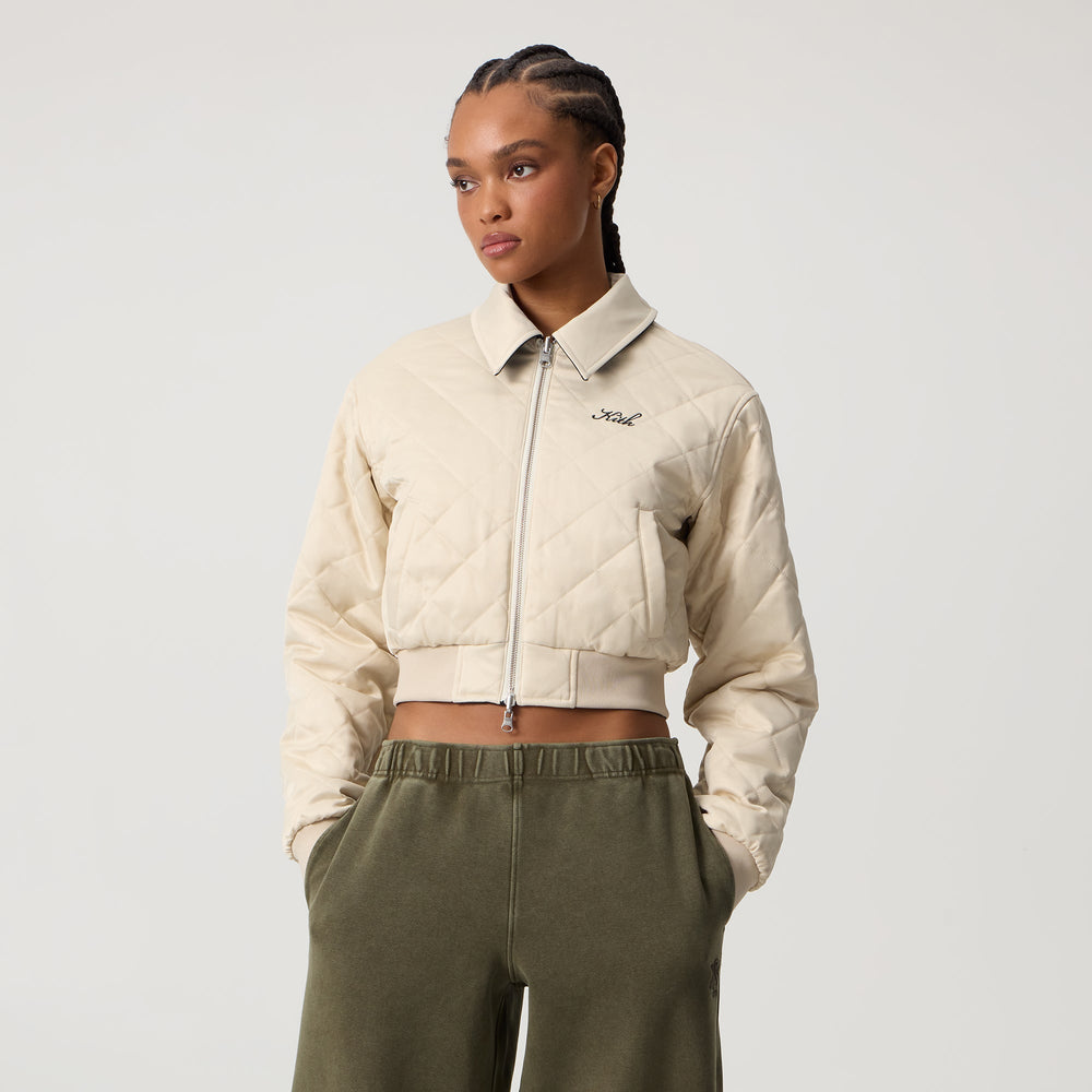Kith Women Reversible Landry IV Cropped Bomber Jacket - Black