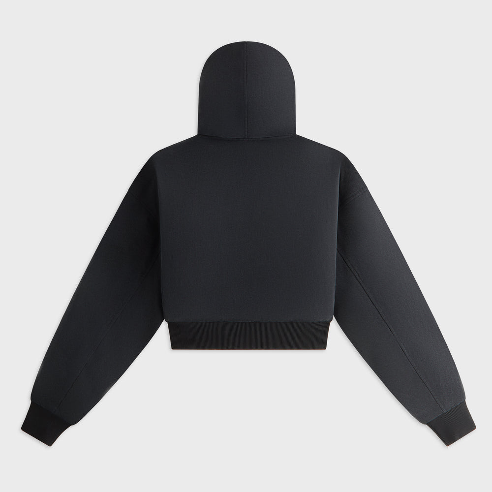 Kith Women Bex Cropped Denim Puffer - Washed Black