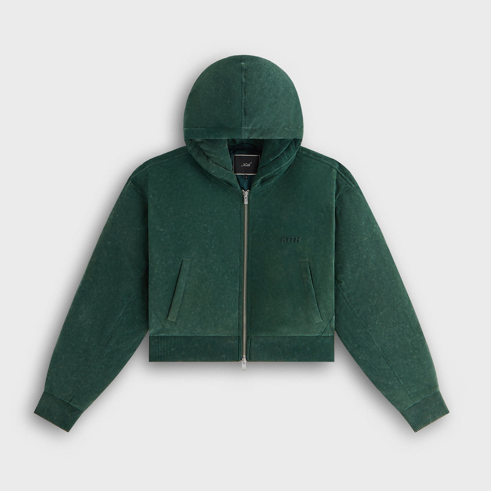 Kith Women Bex Cropped Sueded Jersey Puffer - Montane