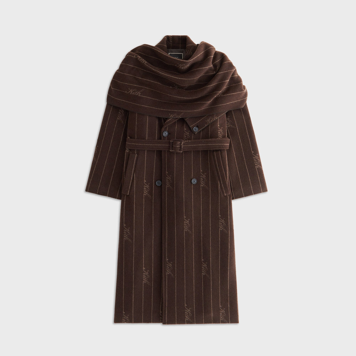 Kith Women Maeva Melton Stripe Scarf Coat - Incognito