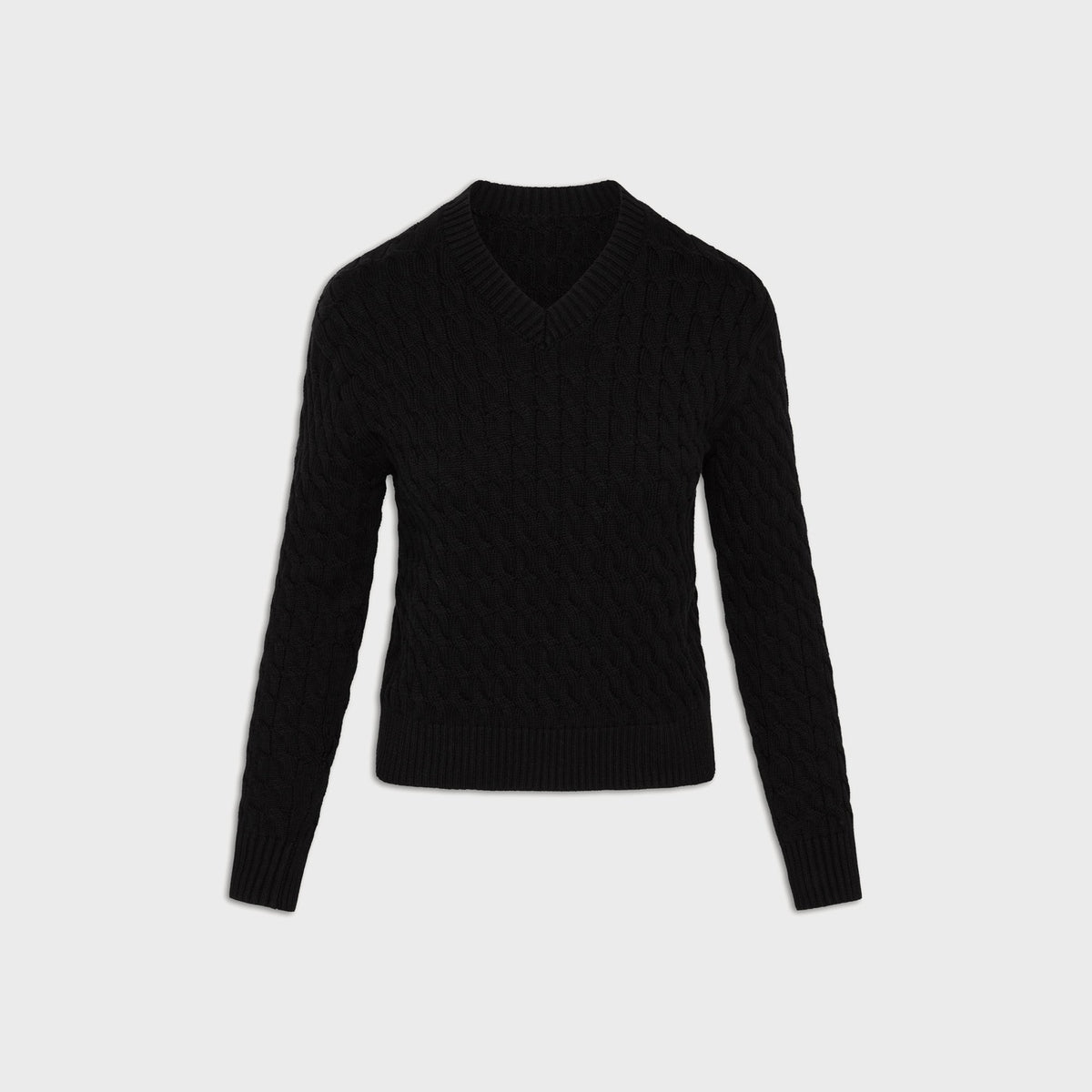 Frankies Bikinis Prince Cable Knit Sweater - Black