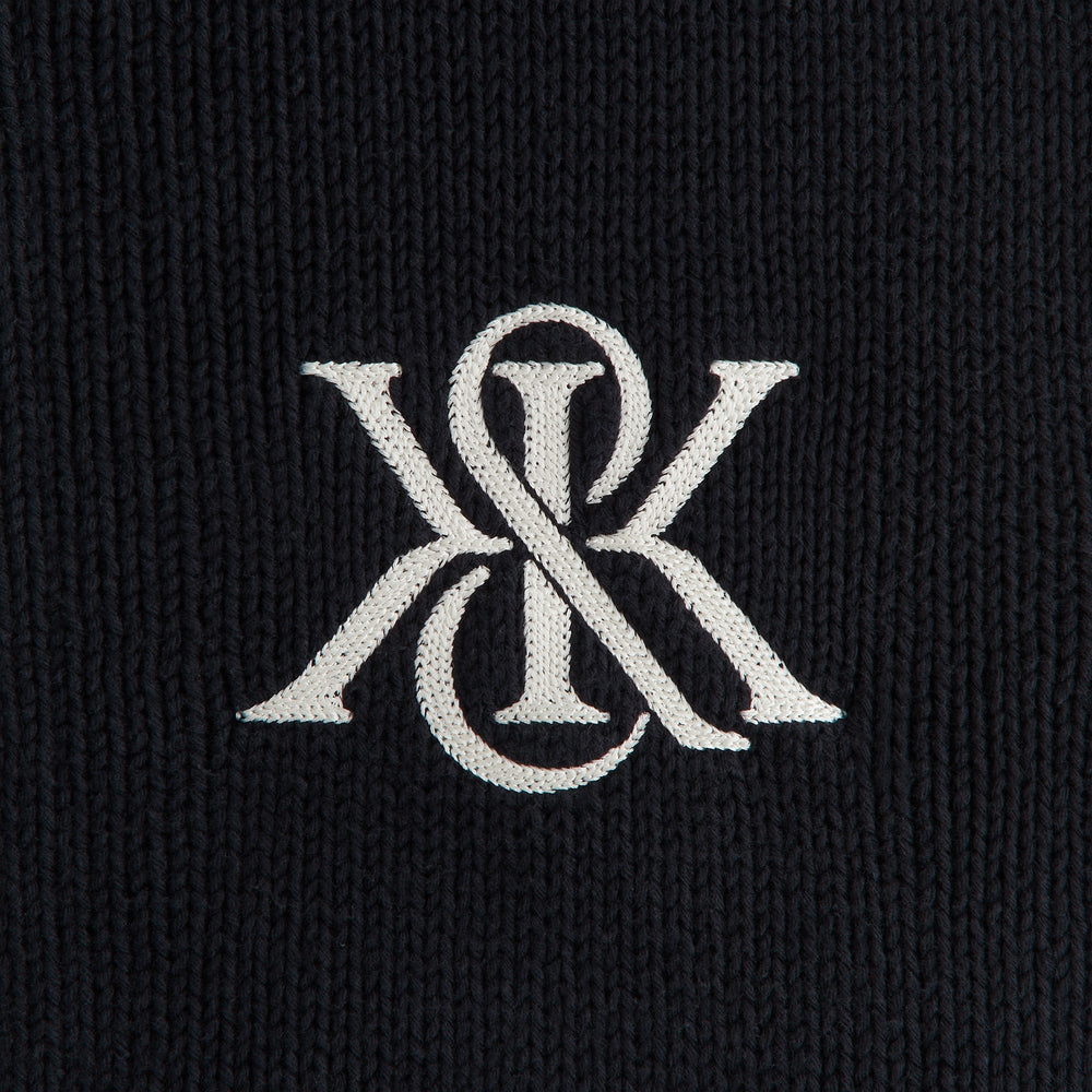 Kith Women Oversized Wyler Full Zip Crest Sweater - Black