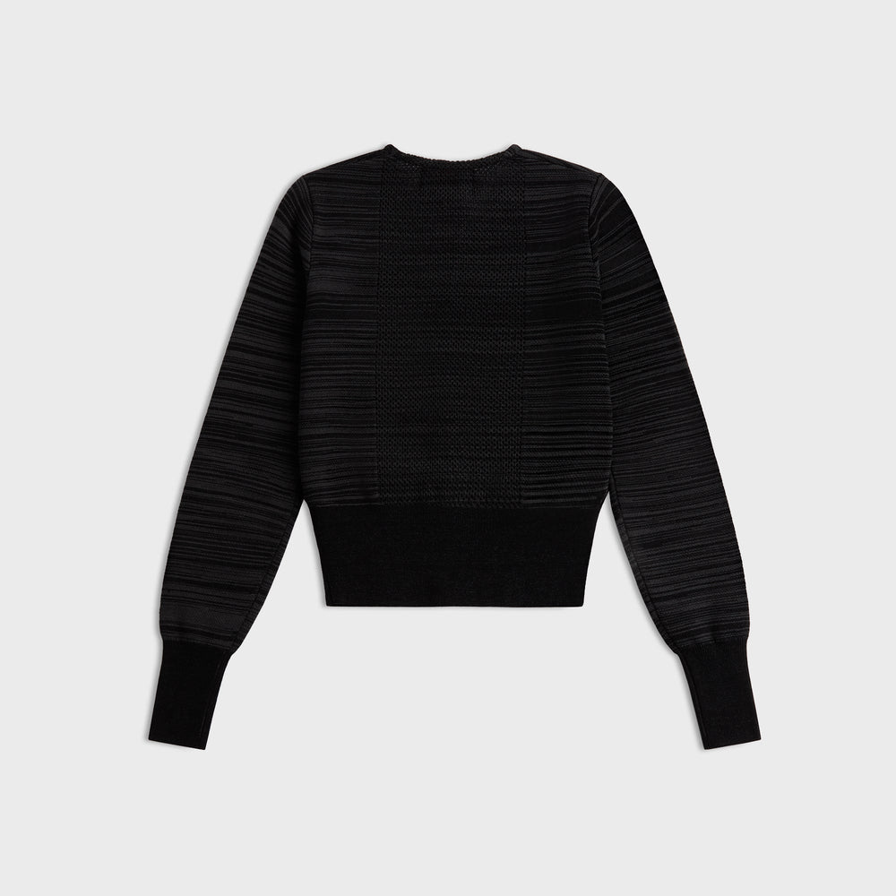 Jordan x Téla Knit Cardigan - Dark Smoke Grey / Black