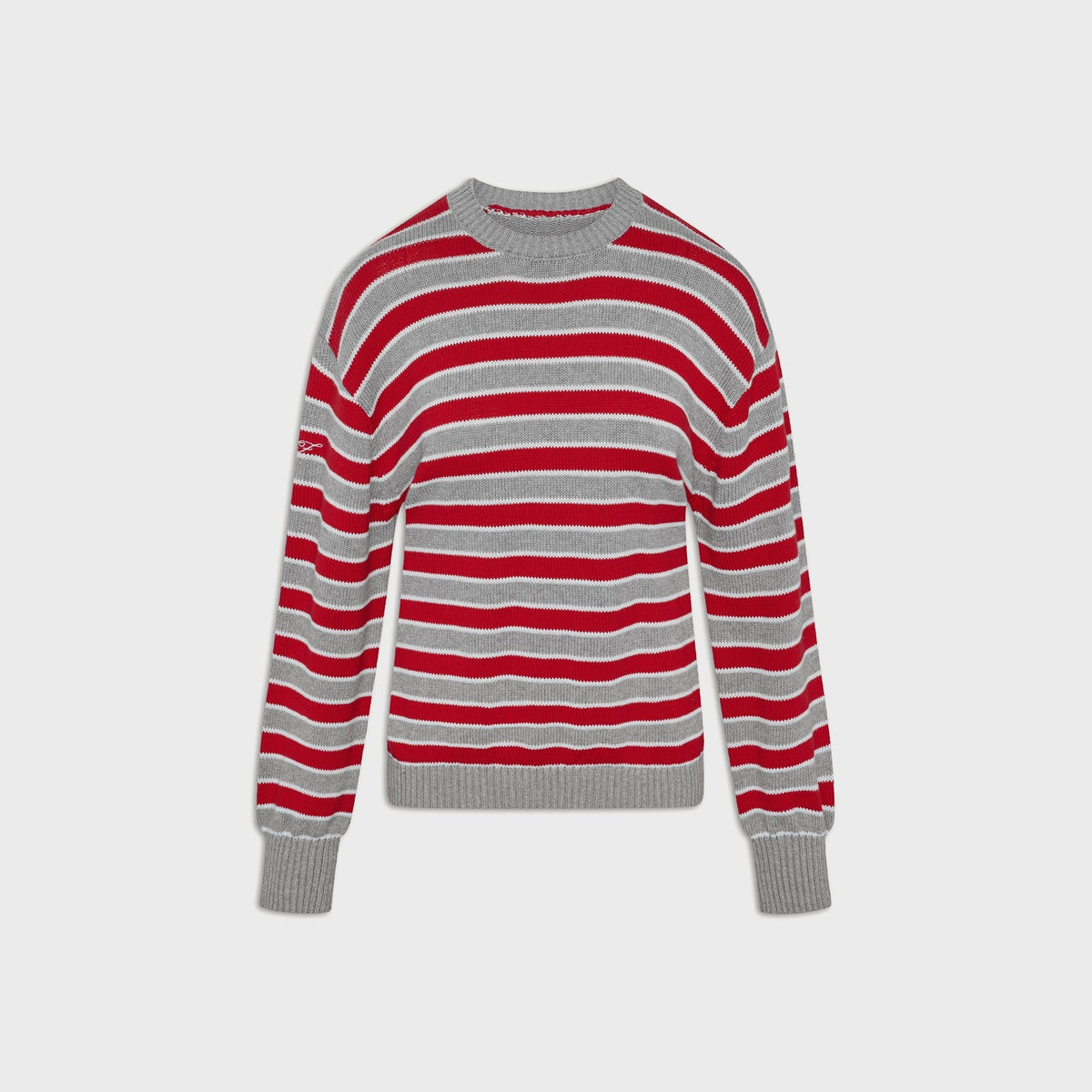 Frankies Bikinis Sloane Cotton Knit Boyfriend Sweater - Cloud Cover St