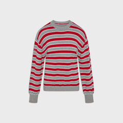 Frankies Bikinis Sloane Cotton Knit Boyfriend Sweater - Cloud Cover St