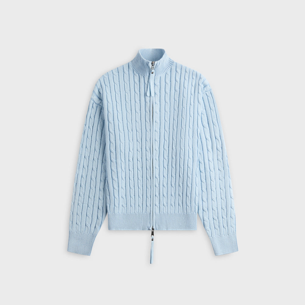 Frankies Bikinis Bea Cable Knit Sweater - Daydream