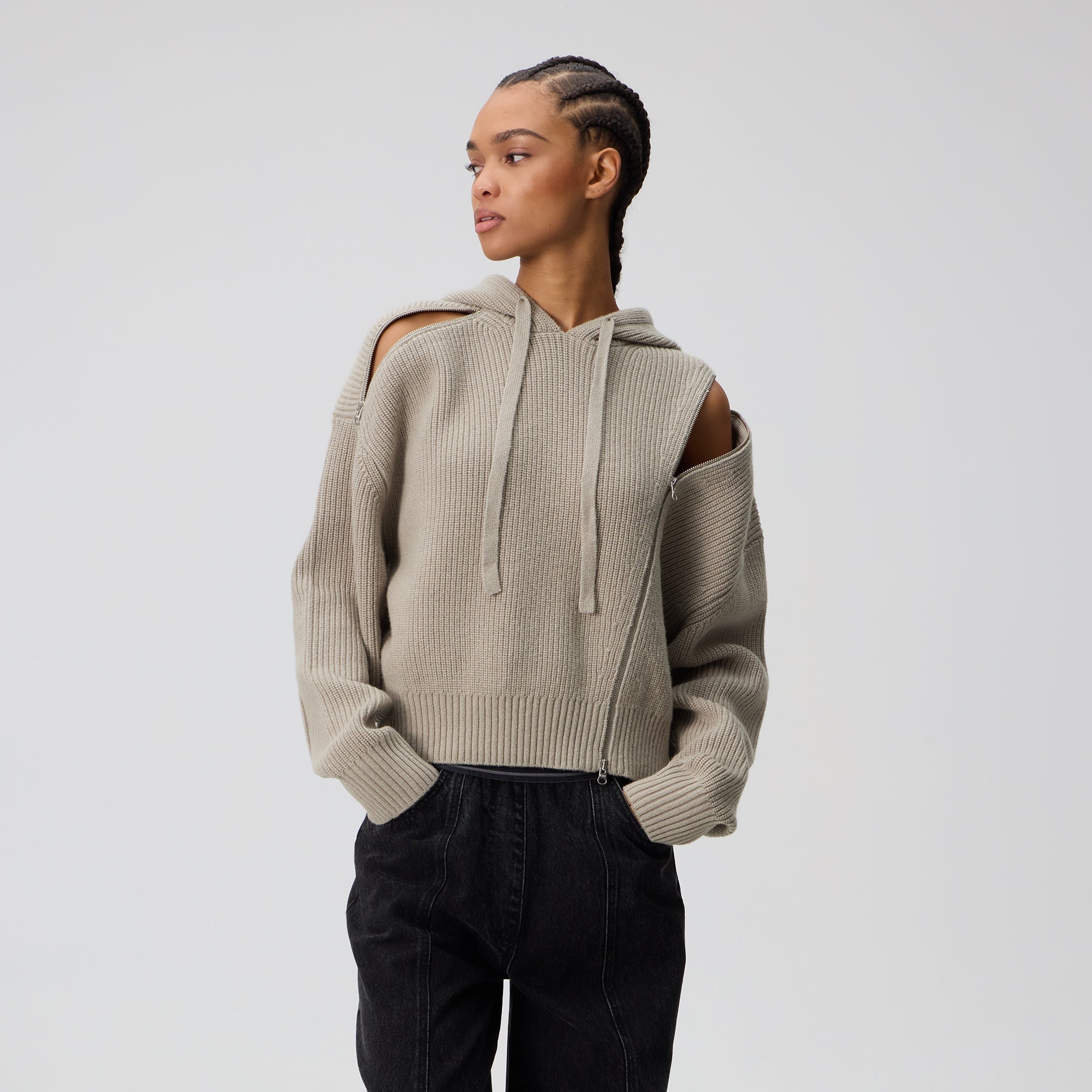 Kith Women Juni Zipper Sweater Hoodie - Pacify