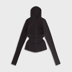 Kith Women Mina Backless Sweater Hoodie - Hematite